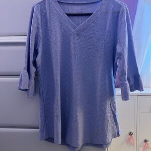 LOFT Light Purple V-Neck Blouse